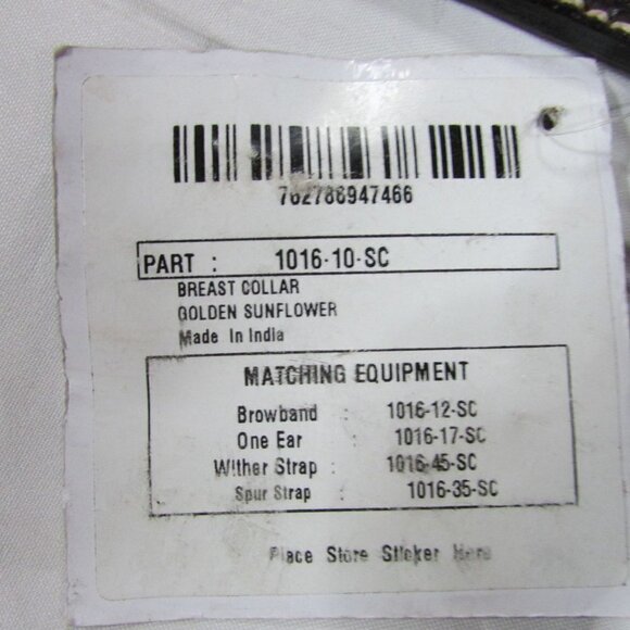 Circle Y Golden Sunflower Fringe Breast Collar Tack 1016-10-SC - Picture 2 of 4